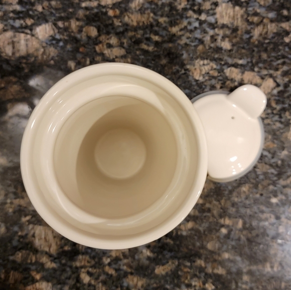 Rae Dunn DRINK Tall White Ceramic Coffee Travel Mug Tumbler with Lid - Picture 5 of 11